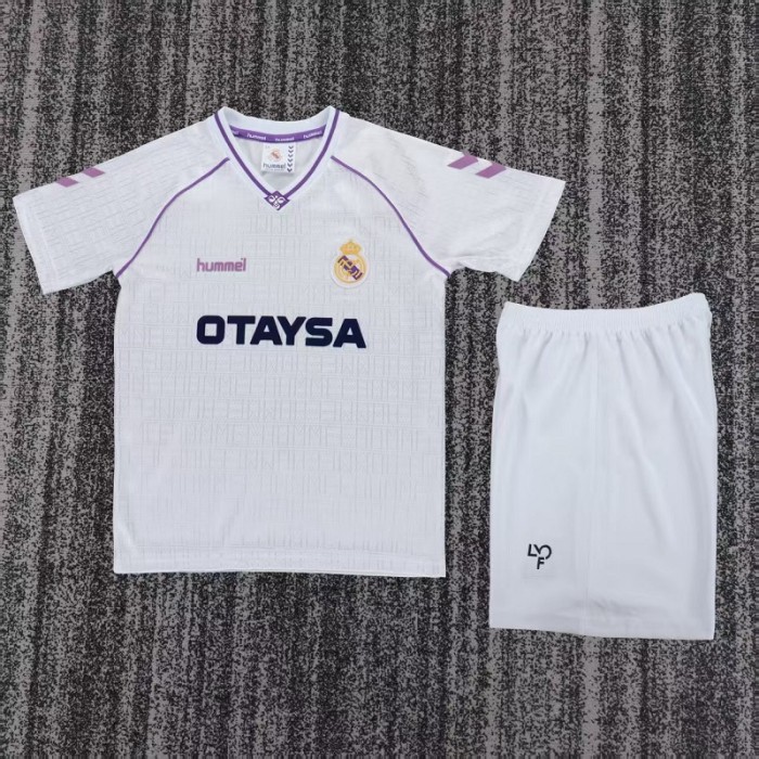 Retro 90/92 Real Madrid home kids kit