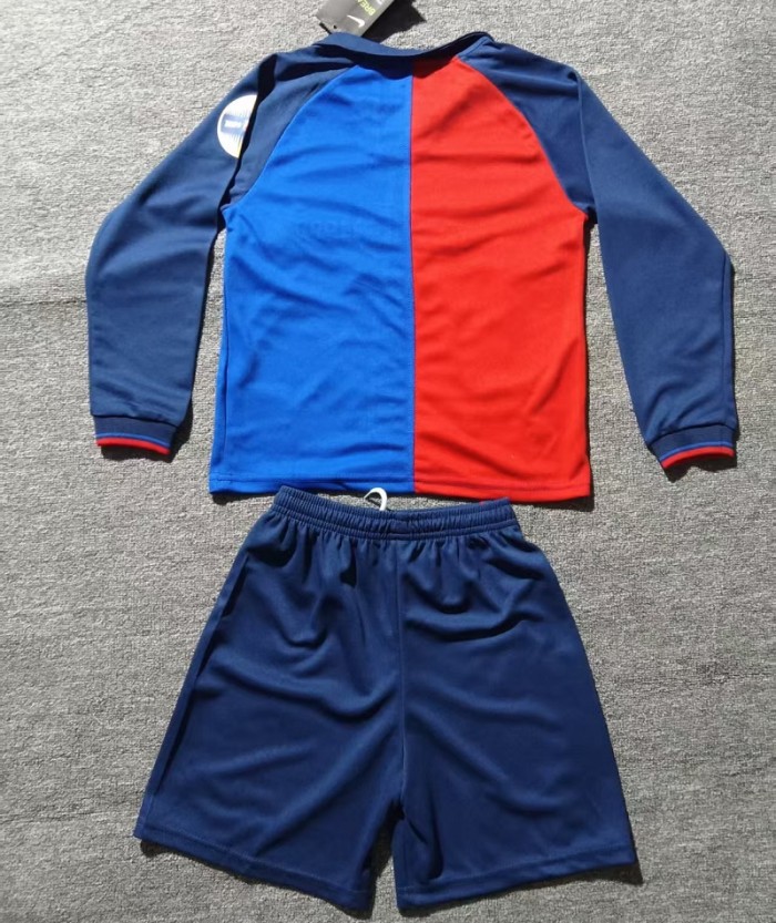 Retro 1899/1999 Barcelona 100th anniversary kids kit long sleeves
