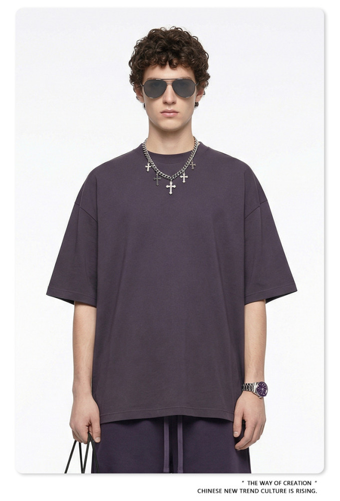 Summer American trendy brand Bolyfit short-sleeved solid color loose-fitting T-shirt for men