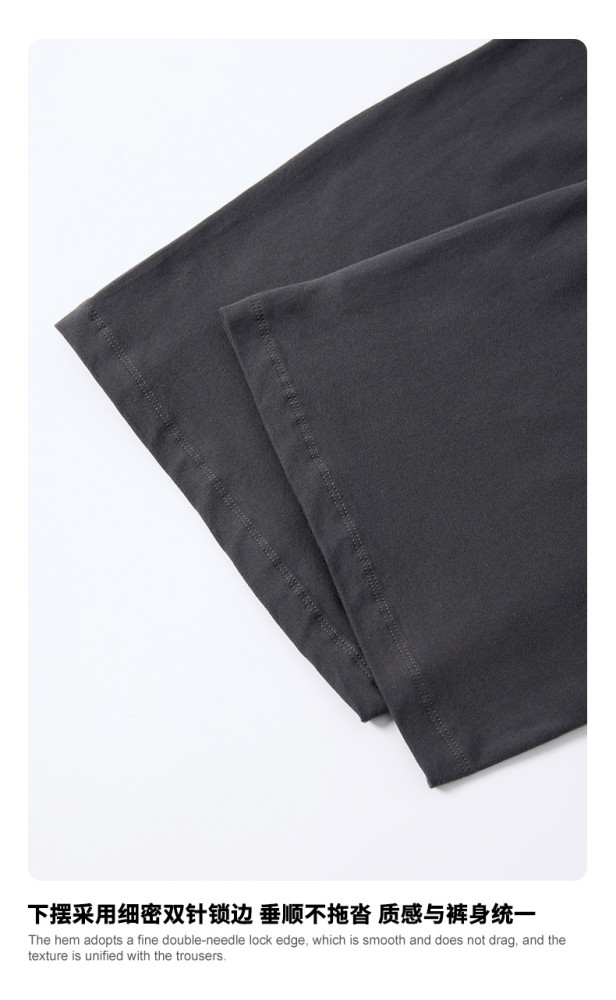 New Spring/Summer Solid Color High Elasticity Relaxed Loose Straight Leg Trousers for Men, Plus Size Wide Leg Pants