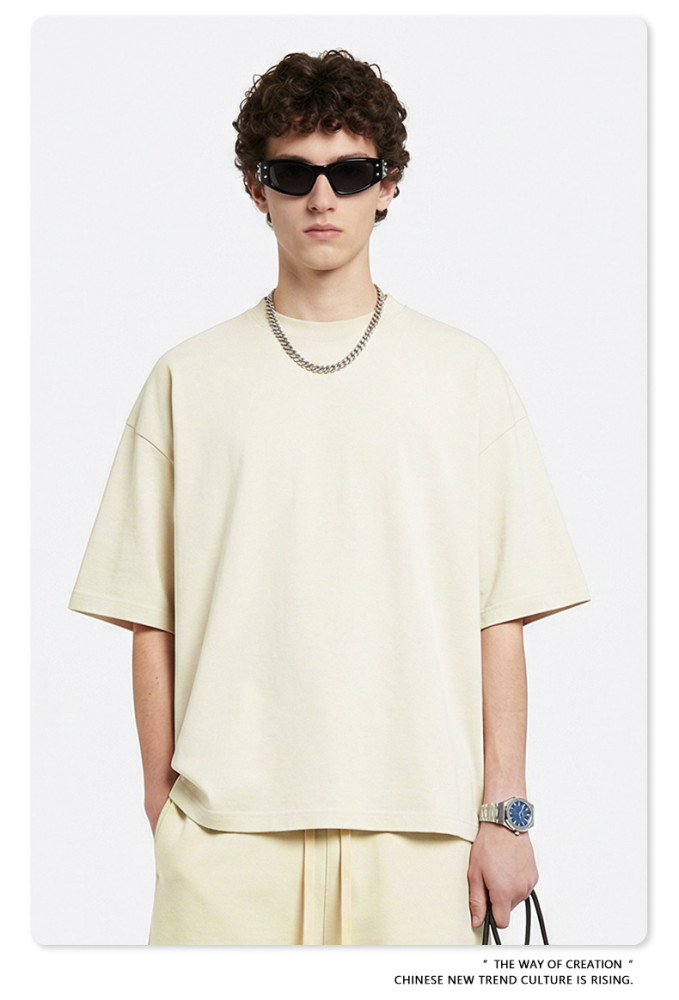 Summer American trendy brand Bolyfit short-sleeved solid color loose-fitting T-shirt for men
