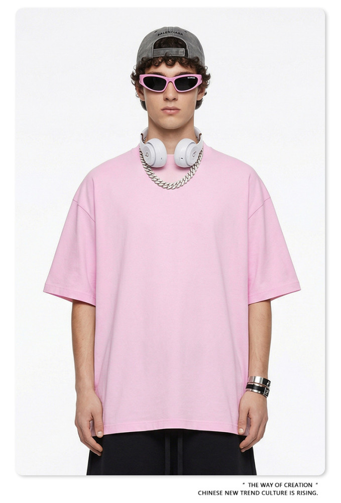Summer American trendy brand Bolyfit short-sleeved solid color loose-fitting T-shirt for men