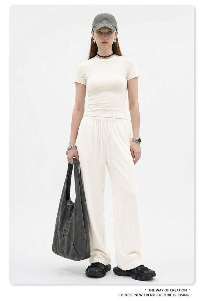 New Spring/Summer European and American Style Solid Color High Elastic Shoulder Short Slim Fit Suit for Women - Casual Sports