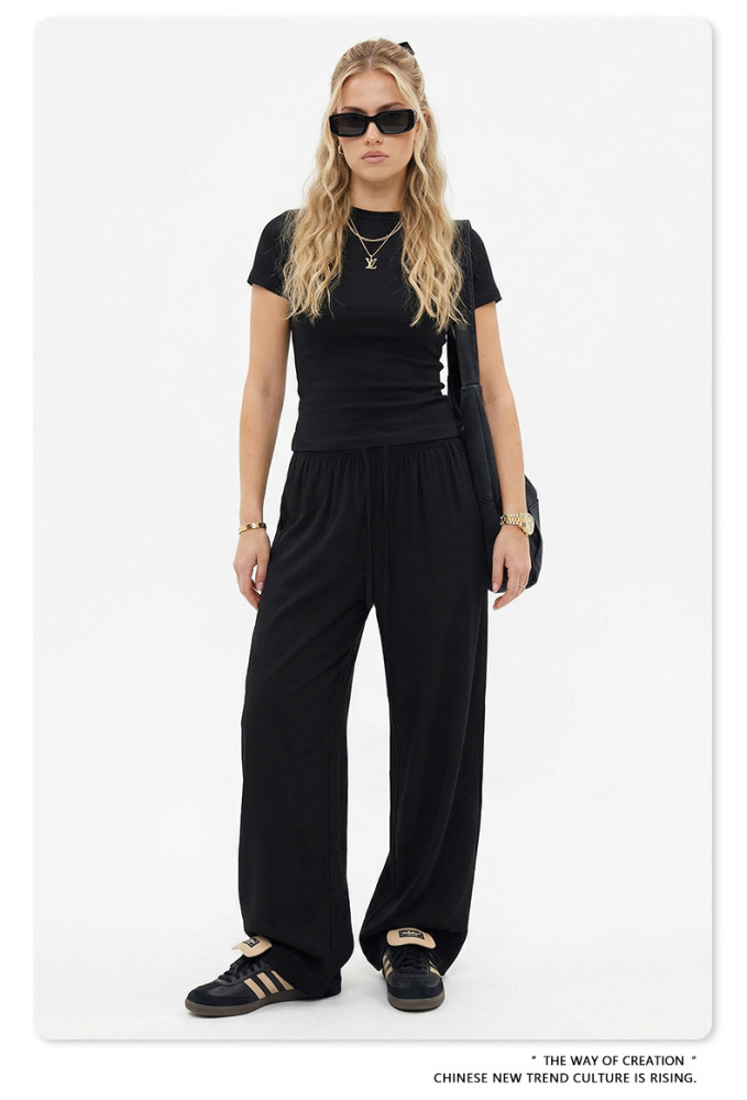 New Spring/Summer European and American Style Solid Color High Elastic Shoulder Short Slim Fit Suit for Women - Casual Sports
