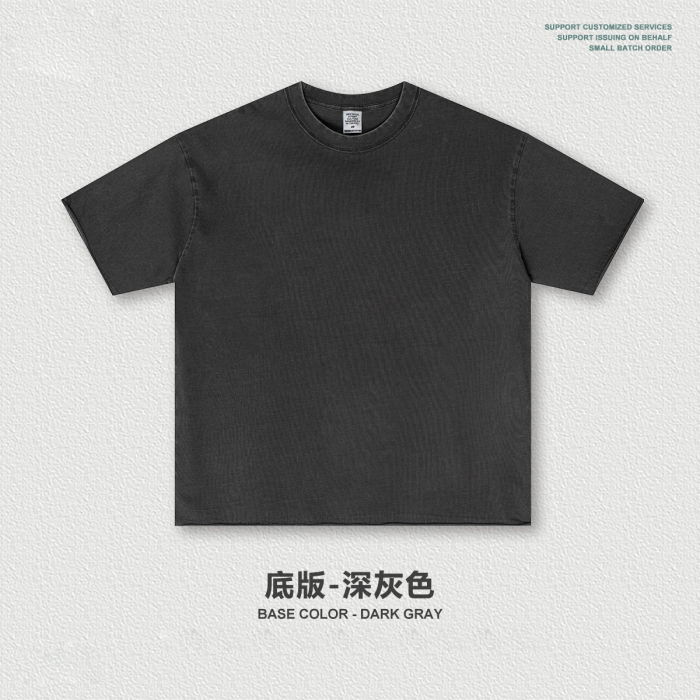 Summer European and American street style printed crew neck short-sleeved t-shirt, casual loose top for men