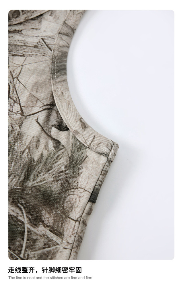 Summer American streetwear camouflage loose-fitting sports vest for outdoor fitness men