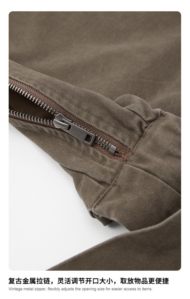 Retro-style washed and tied twill crossbody bag, suitable for commuting and heavy-duty shoulder crossbody use.