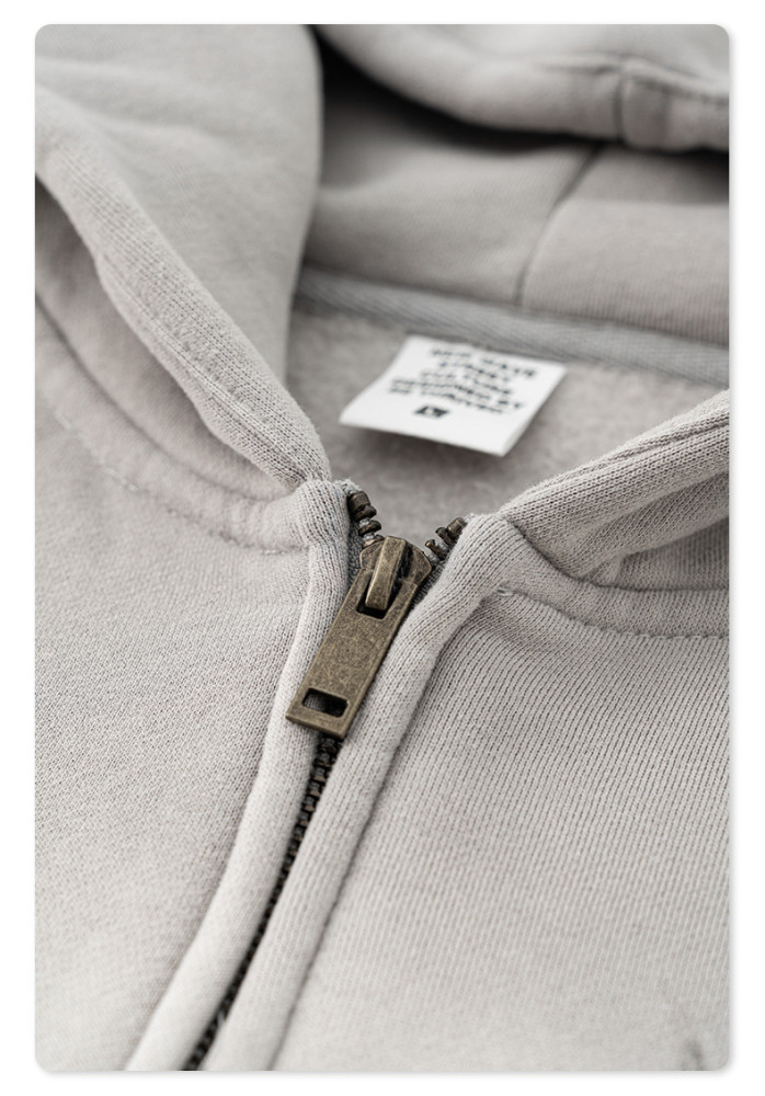 Autumn trendy gothic style zip-up hooded sweatshirt oversized cardigan jacket for men