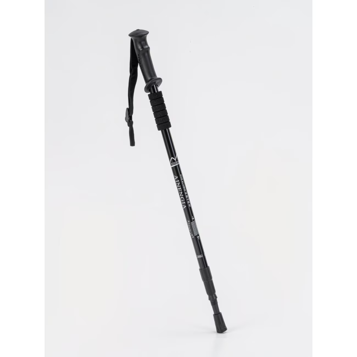Outdoor tourism hiking stick, three section straight handle aluminum alloy hiking stick, easy to stretch hiking stick