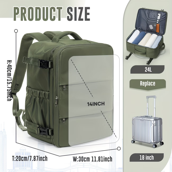 40x30x20CM backpack, suitable for Ryanair cabin size 40x30x20CM travel backpack/luggage backpack/boarding backpack/aviation backpack/travel backpack