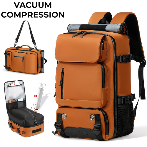 New business men's vacuum compression backpack, outdoor leisure multifunctional backpack, can accommodate 16 inch laptop bag