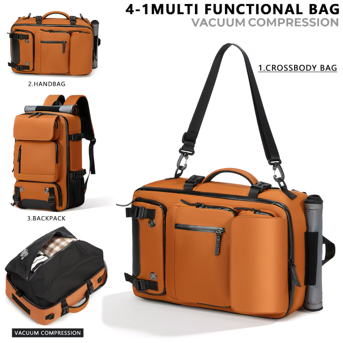 New business men's vacuum compression backpack, outdoor leisure multifunctional backpack, can accommodate 16 inch laptop bag