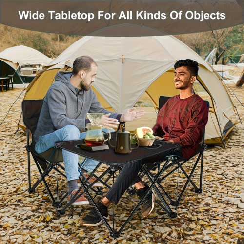 One table and two chairs outdoor leisure folding table and chair set waterproof Oxford cloth table camping barbecue table portable sketching fishing camping table and chair foldable beach chair portable outdoor camping courtyard equipment