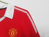 2010-2011 Man Utd Home Long Sleeve Retro Soccer Jersey