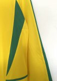 2002 Brazil Home Long sleeves Retro Soccer Jersey 