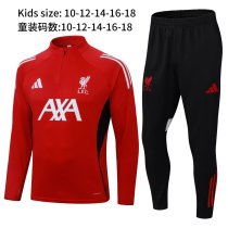 25-26 Liverpool High Quality Kids Half Pull Tracksuit 25-26 Liverpool High Quality Kids Half Pull Tracksuit