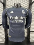 25-26 RMA Away Long Sleeve Player Version Soccer Jersey 长袖
