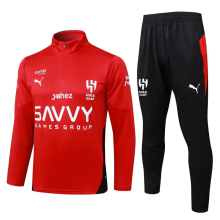 25-26 Al-Hilal High Quality Half Pull Tracksuit