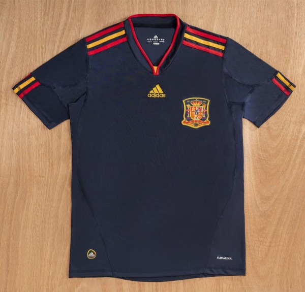 2010 Spain Away Royal Blue Retro Soccer Jersey