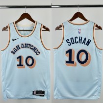 24-25 SA Spurs SOCHAN #10 Light blue City Edition Top Quality Hot Pressing NBA Jersey 24-25 SA Spurs SOCHAN #10 Light blue City Edition Top Quality Hot Pressing NBA Jersey