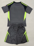 25-26 Aston Villa Black Goalkeeper Kids Soccer Jersey 1:1 Thai Quality