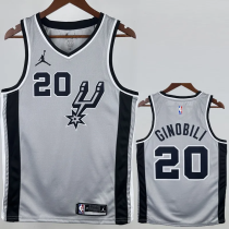 20-21 SA Spurs GINOBILI #20 Grey Top Quality Hot Pressing NBA Jersey (Trapeze Edition) 20-21 SA Spurs GINOBILI #20 Grey Top Quality Hot Pressing NBA Jersey (Trapeze Edition)