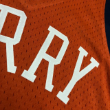 2010 WARRIORS CURRY #30 Orange Retro Top Quality Hot Pressing NBA Jersey