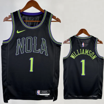 23-24 Pelicans MILLIAMSON #1 Black City Edition Top Quality Hot Pressing NBA Jersey 23-24 Pelicans MILLIAMSON #1 Black City Edition Top Quality Hot Pressing NBA Jersey