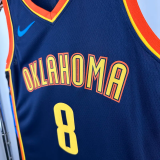 24-25 OKC Thunder WILLIAMS #8 Black City Edition Top Quality Hot Pressing NBA Jersey