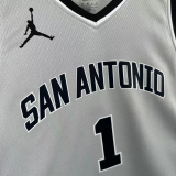 25-26 SA Spurs WEMBANYAMA #1 Grey Top Quality Hot Pressing NBA Jersey