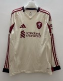 25-26 LIV Away Long Sleeve Fans Soccer Jersey 1:1 Thai Quality