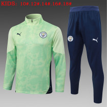 25-26 Man City High Quality Kids Half Pull Tracksuit 25-26 Man City High Quality Kids Half Pull Tracksuit