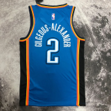 OKC GILGEOUS-ALEXANDER #2 Blue Top Quality Hot Pressing NBA Jersey