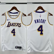 24-25 Lakers KNECHT #4 White Top Quality Hot Pressing NBA Jersey(圆领) 24-25 Lakers KNECHT #4 White Top Quality Hot Pressing NBA Jersey(圆领)