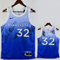 23-24 Timberwolves TOWNS #32 Blue City Edition Top Quality Hot Pressing NBA Jersey 23-24 Timberwolves TOWNS #32 Blue City Edition Top Quality Hot Pressing NBA Jersey