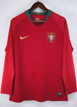 2018 Portugal Home Long Sleeve Retro Soccer Jersey 2018 Portugal Home Long Sleeve Retro Soccer Jersey