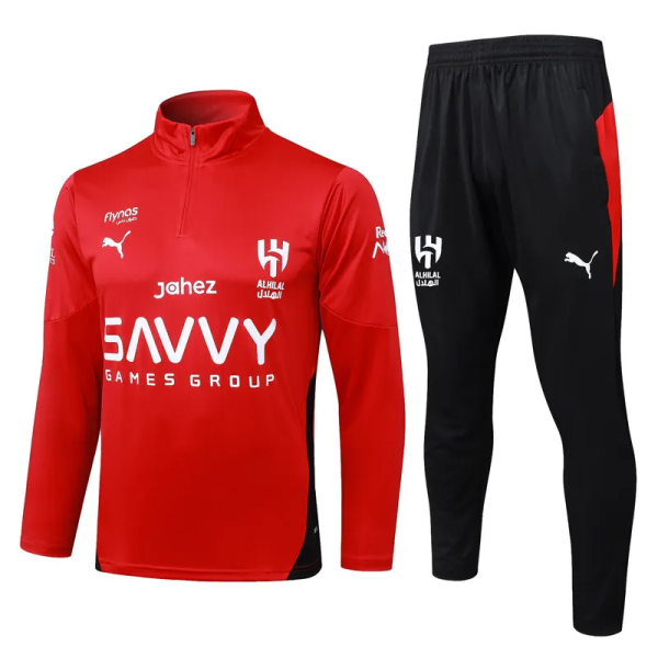 25-26 Al-Hilal High Quality Half Pull Tracksuit