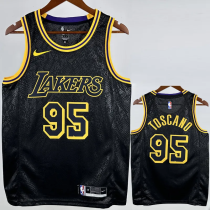 LAKERS TOSCANO #95 Black Top Quality Hot Pressing NBA Jersey LAKERS TOSCANO #95 Black Top Quality Hot Pressing NBA Jersey