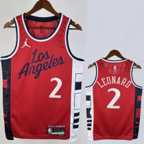 24-25 Clippers LEONARD #2 Red Top Quality Hot Pressing NBA Jersey (Trapeze Edition) 24-25 Clippers LEONARD #2 Red Top Quality Hot Pressing NBA Jersey (Trapeze Edition)