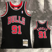 1998 BULLS RODMAN #91 Black Retro Top Quality Hot Pressing NBA Jersey 1998 BULLS RODMAN #91 Black Retro Top Quality Hot Pressing NBA Jersey