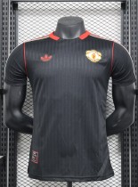 25-26 Man Utd Black Casual Special Edition Player Version Soccer Jersey*带白边 25-26 Man Utd Black Casual Special Edition Player Version Soccer Jersey*带白边