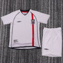 2002 England Home Kids Retro Soccer Jersey 2002 England Home Kids Retro Soccer Jersey