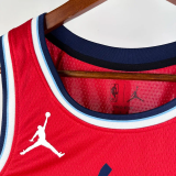 24-25 Clippers GEORGE #13 Red Top Quality Hot Pressing NBA Jersey (Trapeze Edition)