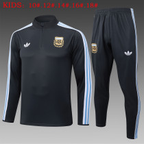 25-26 Argentina High Quality Kids Half Pull Tracksuit 25-26 Argentina High Quality Kids Half Pull Tracksuit