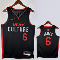 23-24 HEAT JAMES #6 Black City Edition Top Quality Hot Pressing NBA Jersey (V领) 23-24 HEAT JAMES #6 Black City Edition Top Quality Hot Pressing NBA Jersey (V领)