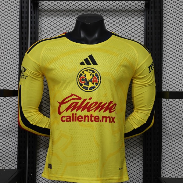 26-27 Club America Home Long sleeves Player Version Soccer Jersey*长袖球员