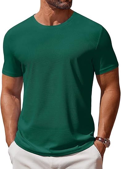 COOFANDY Men's T Shirt Short Sleeve Crew Neck T-Shirt Casual Summer Classic Basic Tee Shirts COOFANDY