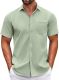 1 Mens Short Sleeve Casual Button Down Shirts Summer Untucked Dress Shirts with Pocket