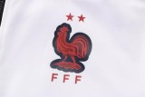 22-23 France White Hoodie Jacket Tracksuit#F395