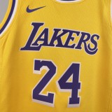 2023 LAKERS BRYANT #24 Yellow Top Quality Hot Pressing Kids NBA Jersey